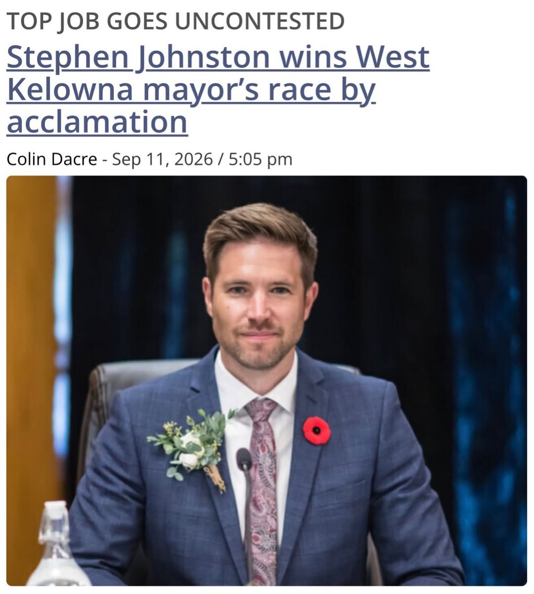 Honestly, this feels a bit surreal and more humbling than I can say. When you put your name forward to serve your community, this is never the outcome you expect. I feel incredibly honoured, and grateful for the opportunity to serve you as 