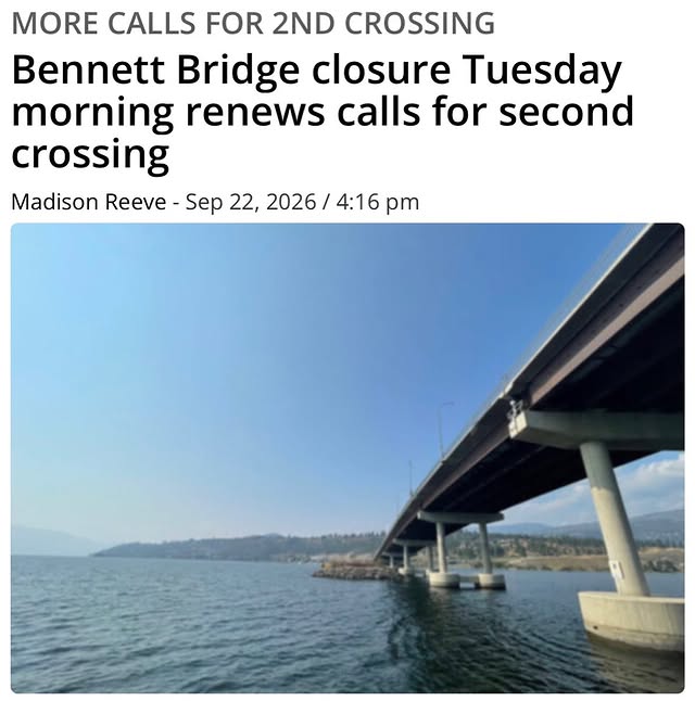 My comments on a 2nd crossing as a result of the bridge closure yesterday. (under 2min read) A second crossing is the long game, and while that needs to remain in view, we need immediate action to create greater stability until then. The br